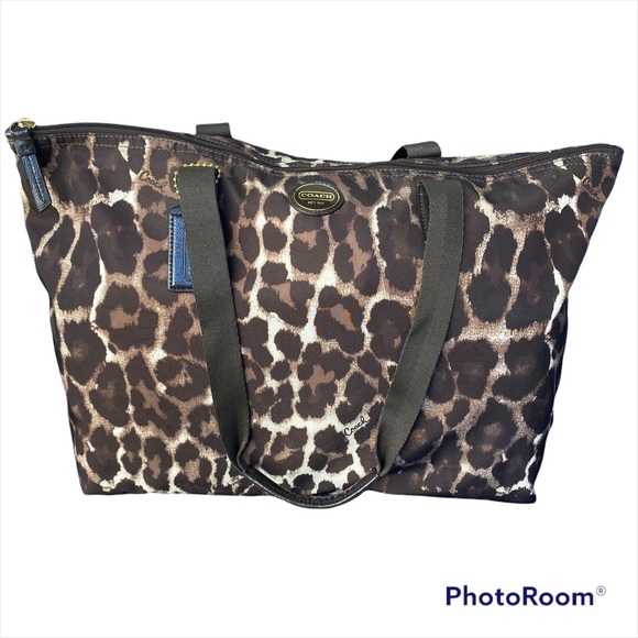 coach handbags leopard print
